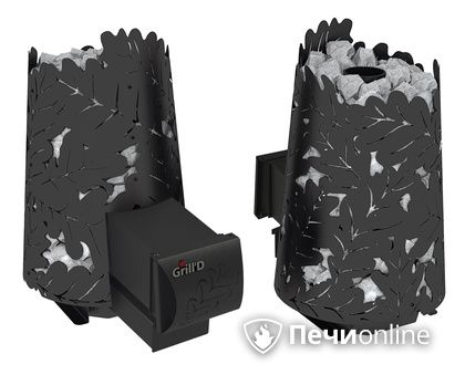 Дровяная печь-каменка GrillD Dubravo mini long black в Добрянке