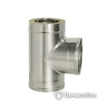 Дымоход Дымок Тройник 90° с изоляцией 0,8 мм. ТRFR90 150/230 в Добрянке