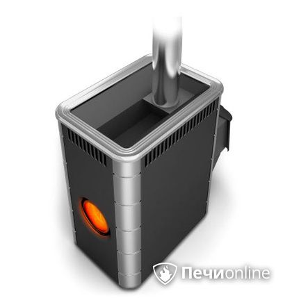 Дровяная банная печь TMF Аврора Inox ДА Иллюминатор антрацит НВ  в Добрянке