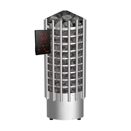 Электрокаменка для сауны Harvia Glow Corner TRC90XE c цифровой панелью управления в Добрянке