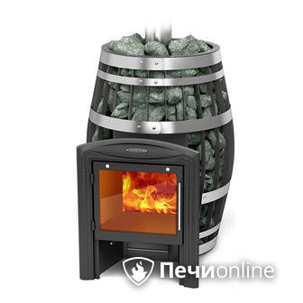Дровяная банная печь TMF Саяны XXL 2015 Carbon Витра с закрытой каменкой в Добрянке