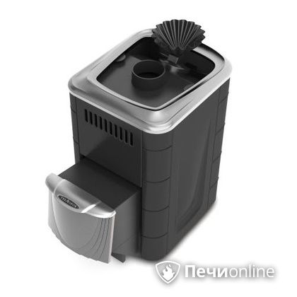Дровяная банная печь TMF Гейзер Мини 2016 Carbon закрытая каменка нержавеющая дверь антрацит в Добрянке