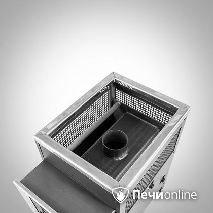 Дровяная банная печь Радуга ПБ-21 (встроенный теплообменник) 6 мм прочистная дверца в Добрянке