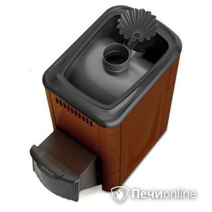 Дровяная банная печь TMF Ангара 2012 Carbon с закрытой каменкой дверь антрацит терракота в Добрянке