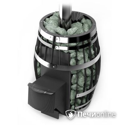 Дровяная банная печь TMF Саяны XXL 2015 Inox с закрытой каменкой и теплообменником дверь антрацит в Добрянке
