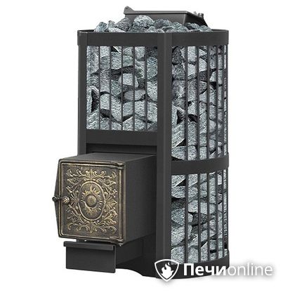 Дровяная банная печь Везувий Ураган Стандарт 22 (ДТ-4) с закрытой каменкой чугун в Добрянке
